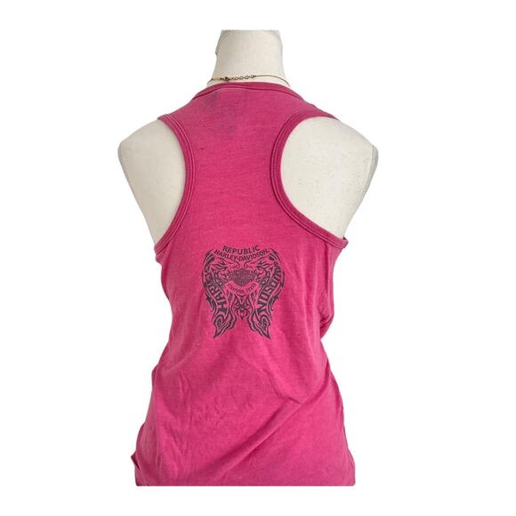 Harley Davidson Vintage 2000s Pink  Tank Size Large - Picture 2 of 4